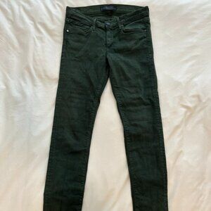 Juicy Couture Dark Green Pleather Jeans